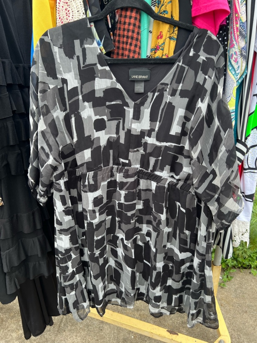 Black and grey dress